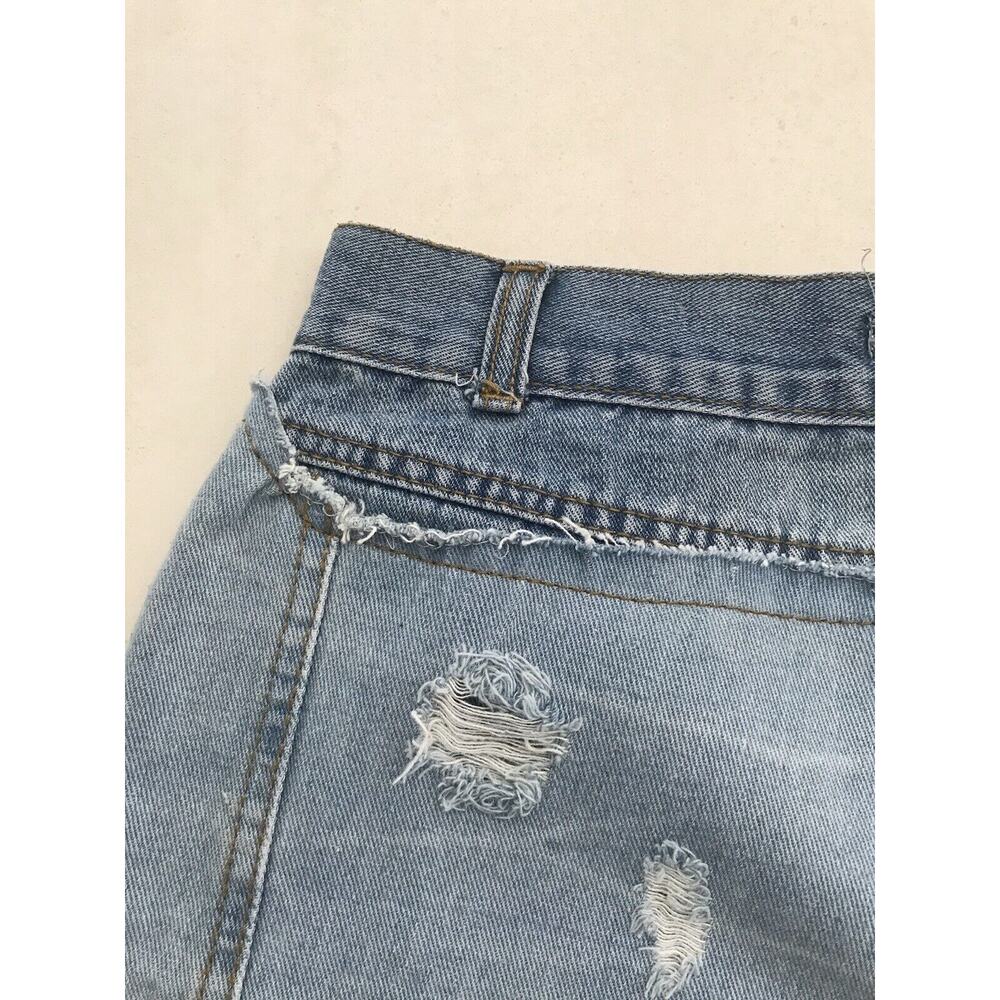 36Point5 Distressed Denim Micro Mini Skirt - Picture 10 of 12